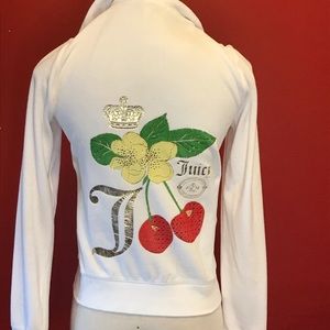 Juicy Couture White Velour Track Suit size medium